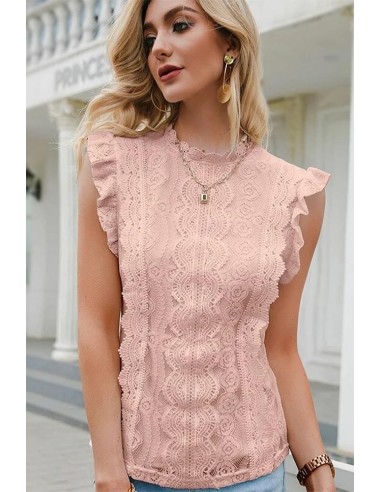 Blouse Dentelle Vieux Rose la colonne vertébrale