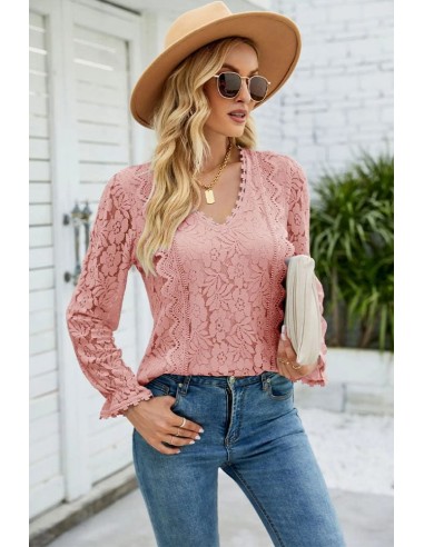 Blouse Dentelle Rose Poudré En savoir plus