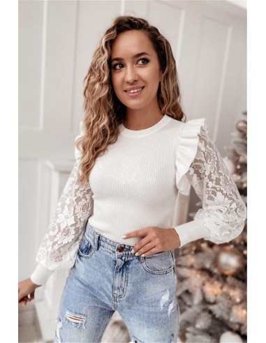 Pull Volant Dentelle en ligne