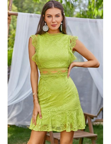 Robe Courte Verte Dentelle offre 