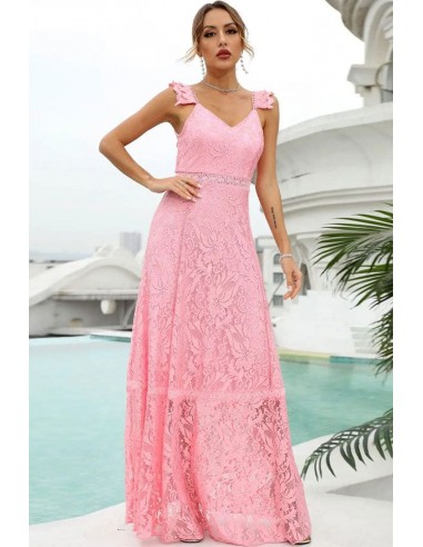 Robe Cocktail Dentelle Rose de France