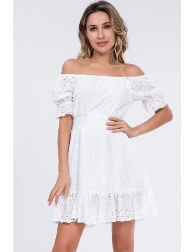 Robe Broderie Anglaise Blanche Femme Economisez 