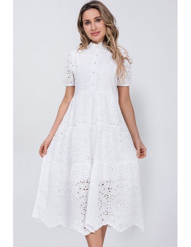 Robe Longue Broderie Anglaise pas cher chine