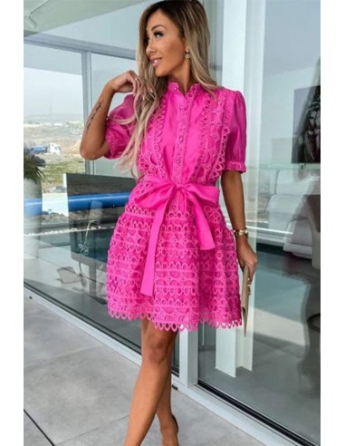 Robe Dentelle Fuchsia plus qu'un jeu 