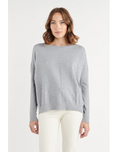 PULL COL ROND BABETTE GRIS Par le système avancé 