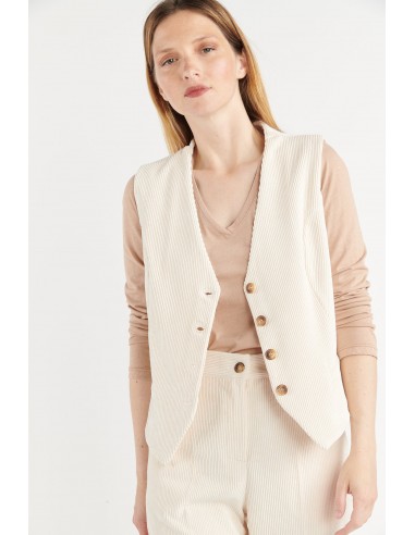 GILET SANS MANCHES VELOURS BERNABÉ NATUREL sur le site 