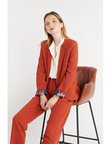 BLAZER CINTRÉ ARIANE ORANGE BRULÉ Paris Déstockage Promo