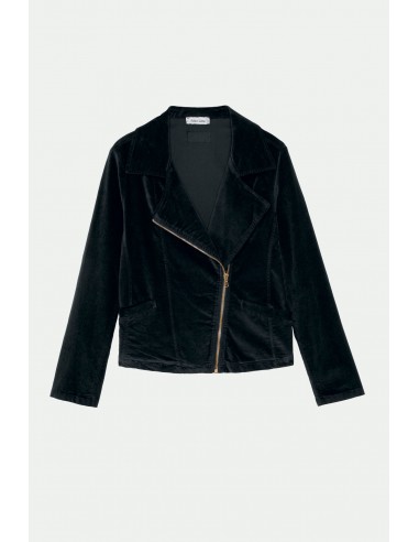 VESTE PERFECTO VELOURS BETSY NOIR pas cher 