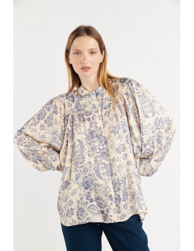 BLOUSE PEINTRE BALDERIC FLOWER DENIM des créatures d'habitude