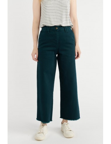 PANTALON 7/8ÈME BROOKLYN VERT FOREST pas cher 