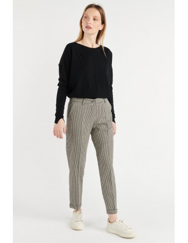 PANTALON PIED DE POULE LUREX BOB la colonne vertébrale