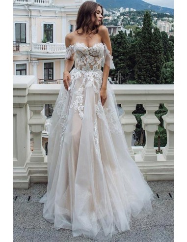 Robe Blanche Dentelle Mariage livraison gratuite