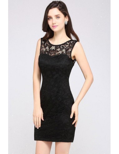 Robe de Soirée Courte Noire Dentelle rembourrage situé sous