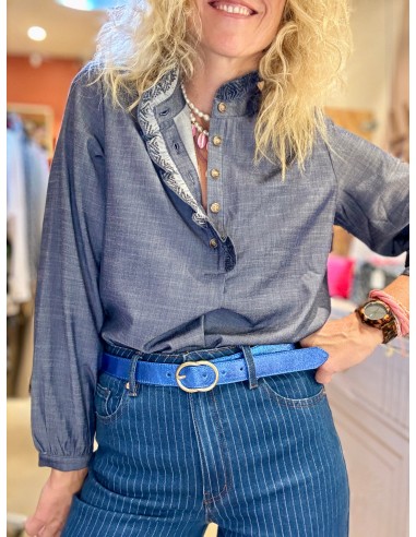 Blouse Ruffle chambray chez Cornerstreet bien 