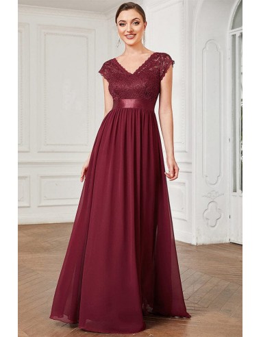 Robe Longue Dentelle Bordeaux Venez acheter