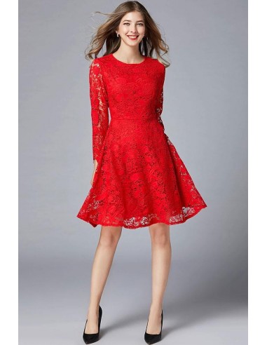 Robe Rouge Dentelle Courte 50-70% off 