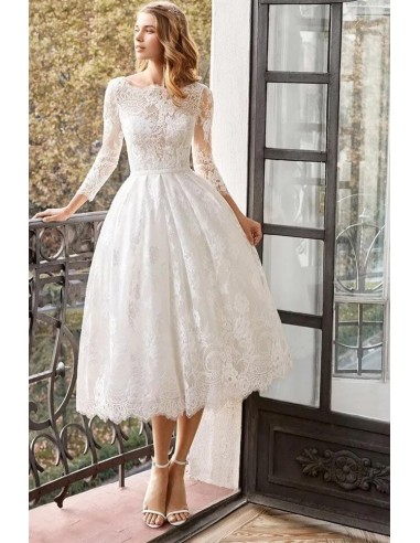 Robe de Soirée Dentelle Mi-Longue en ligne des produits 