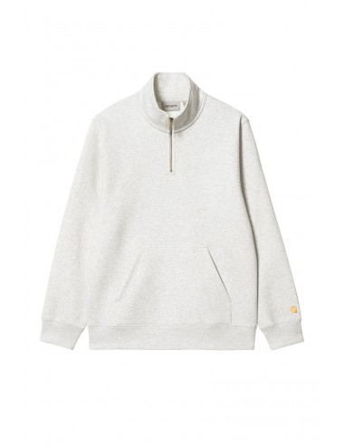 CARHARTT WIP CHASE NECK ZIP SWEAT Ash Heather / Gold Pour