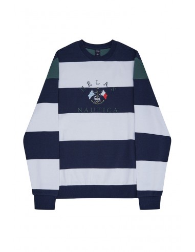 HELAS CAPS NAUTICA X HELAS CREWNECK Navy / White acheter