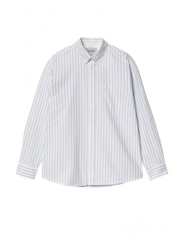 CARHARTT WIP DOWLEN SHIRT L/S Dowlen Stripe / White Les magasins à Paris