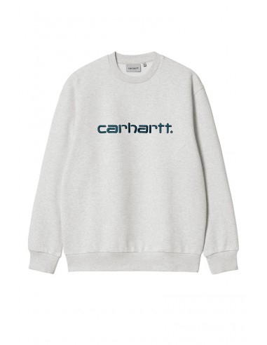 CARHARTT WIP SWEAT Ash Heather / Duck Blue de France