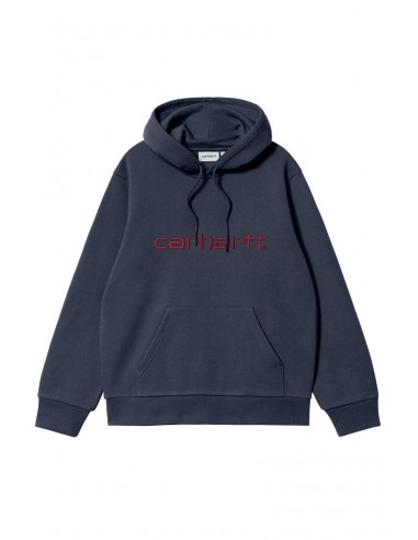 CARHARTT WIP HOODED CARHARTT SWEAT Air Force Blue / Malbec Venez découvrir notre 