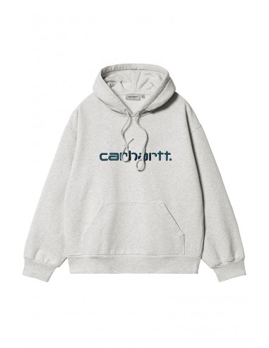 CARHARTT WIP HOODED CARHARTT SWEAT Ash Heather / Duck Blue du meilleur 