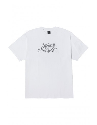 HUF OUTLINES T-SHIRT White Comparez et commandez 