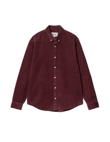 CARHARTT WIP MADISON CORD SHIRT Mallbec / Black pas cher