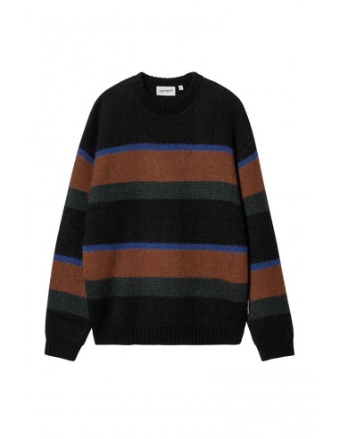 CARHARTT WIP MERTON SWEATER Sundling Stripe / Deep H Brown 50-70% off 