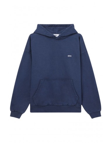 OBEY LOWERCASE PIGMENT HOOD Academy Navy du meilleur 