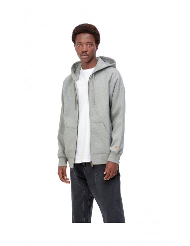 CARHARTT WIP HOODED CHASE JACKET Grey Heather / Gold Amélioration de cerveau avec