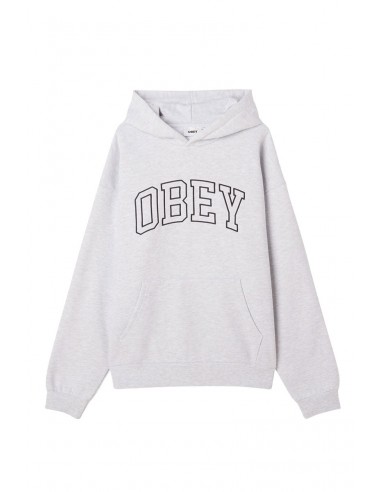 OBEY COLLEGIATE EXTRA HEAVY HOOD II Ash Grey Profitez des Offres !