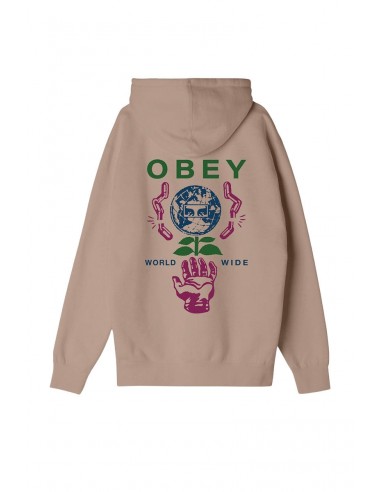 OBEY HELPING HAND FLEECE Warm Taupe de technologie